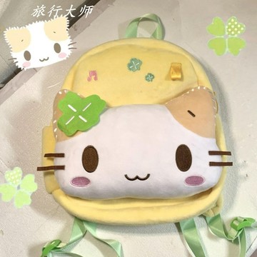 Bag House👜 【店鋪熱銷】旅行大師港風可愛小貓咪毛絨雙肩包日韓學生書包百搭輕便戶外背包後背包 書包