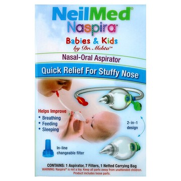 NeilMed, 嬰兒和兒童，Naspira® 鼻口抽吸器，9 件套