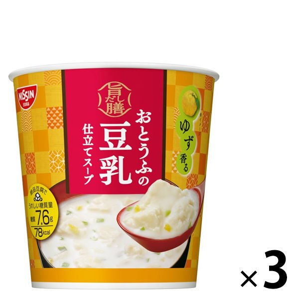 日清食品日清食品 とろけるおぼろ豆腐 おとうふの旨だし豆乳スープ 3個