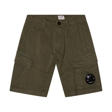 Cp Company - Bronze Green Cotton Cargo Shorts