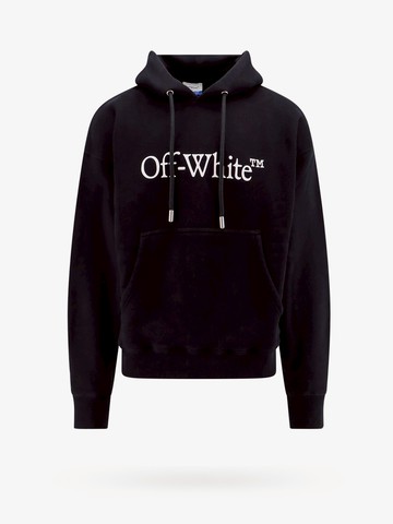 Cotton sweatshirt whit frontal logo print - OFF WHITE - gender_Man
