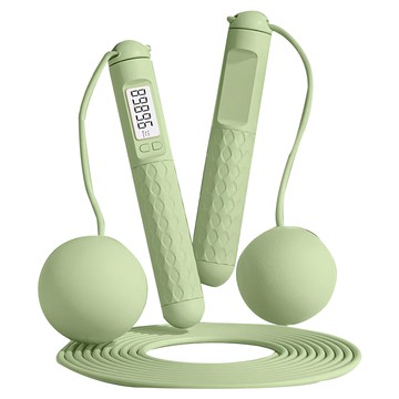 MICHAEL FITNESS 麥克健身 兩用跳繩  負重大球 減肥專用 可調節繩長 精準計數器  綠色  1組  150 x 100 x 50