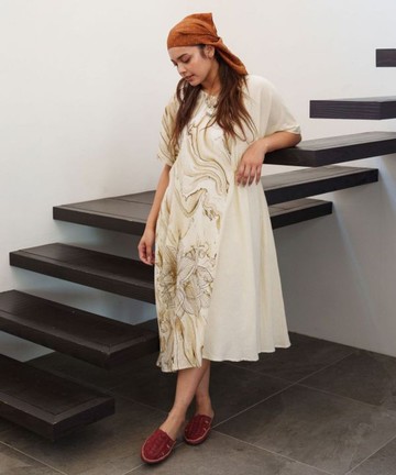 【熱門預購】蓮花圖騰設計洋裝 (3色) IAT-5205