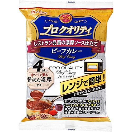 ハウス プロクオリティ ビーフカレー 4袋入り 贅沢な濃厚 540g ×6袋 [レンジ化対応・レンジで簡単調理可能]