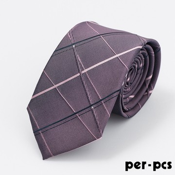 per-pcs 時尚紳士雅痞領帶_暗紫紅格(PW2002)