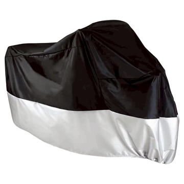 機車車罩 PEVA材質 全罩式  上黑下銀款  M