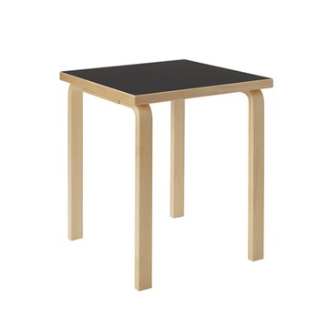Aalto Table square 80C 方桌（黑色桌面、60 公分）