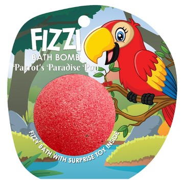 Saboo 泡沫沐浴球 PARROT'S PARADISE POP 流行音樂鸚鵡天堂 內附驚喜小公仔  1顆  100g