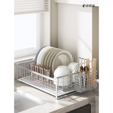 碗架瀝水架碗碟架304不銹鋼 廚房收納置物架瀝水籃筷架單層漏水籃