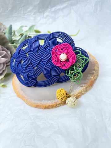 【日本伝統】mizuhiki 花朵造型與搖曳感水引髮夾 連結緣分的水引*