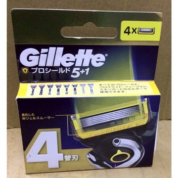 Gillette 吉列鋒護潤滑系列刮鬍刀頭補充包一盒4刀頭
