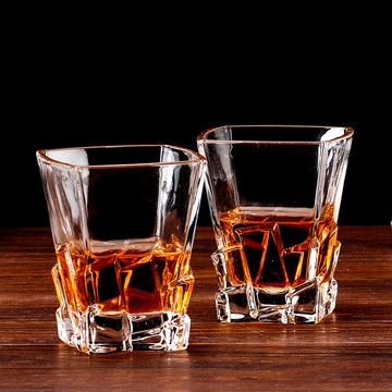 威士忌杯 附發票 快速出貨 6只裝水晶玻璃威士忌杯洋酒杯啤酒杯白酒烈酒雞尾酒杯家用水杯子SS0306公司貨