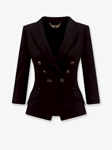 Fitted blazer with logoed buttons - ELISABETTA FRANCHI - gender_Woman