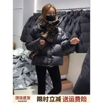 歐貨羽絨棉服女冬季新款高級感炸街韓系小個子短款黑色面包服棉襖