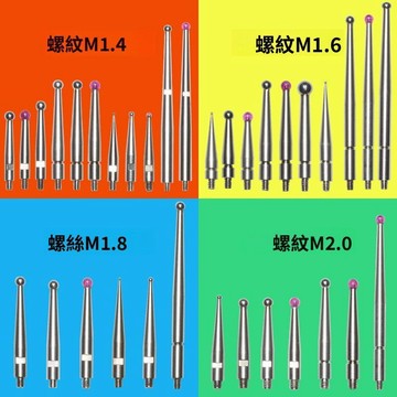 【臺灣有貨 免運】槓桿百分表表頭較錶針紅寶石測針探針千分表測頭M0.5 1.0鎢鋼測針