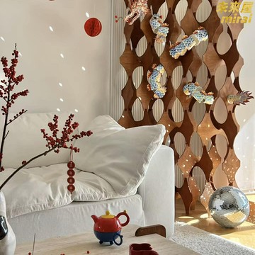 【中古風全樺木】客廳屏風 實木屏風 隔斷屏風 摺疊屏風 裝飾屏風 海洋板 創意設計 環保免漆 客廳臥室玄關隔斷