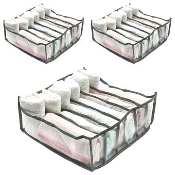 收納王妃 網格收納盒 6格 32 x 32 x 12cm  灰色  3個