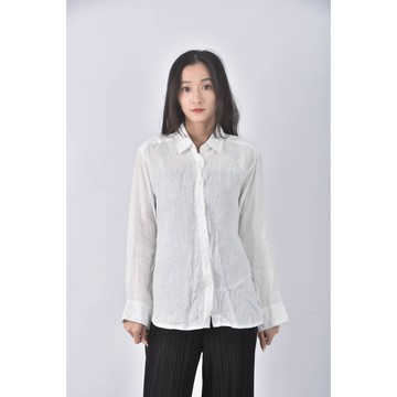 (S) black label排扣白色短袖上衣二手衣