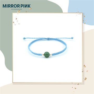 【MIRROR 皇宣緣】璧天翡翠蠟線手鍊