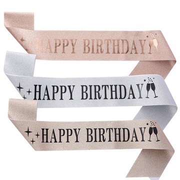 👑水鑽 生日髮箍 禮儀帶【 台灣現貨 】G132 皇冠 生日派對 拍照道具 慶生 頒獎肩帶 彩帶 公主 斜肩帶 布置驚喜