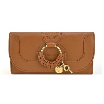 SEE BY CHLOE HANA系列蓋長夾（棕色） _廠商直送