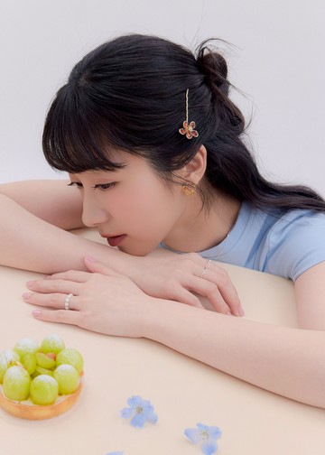 琥珀之花・髮夾