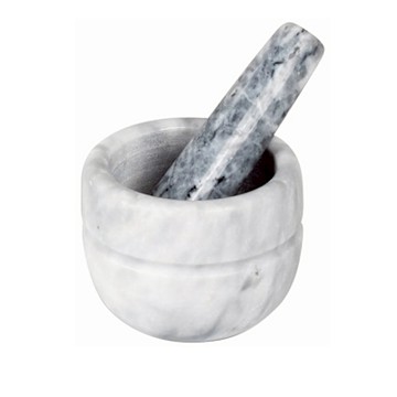 《Luigi Ferrero》大理石磨搗組-10.5cm-- 研磨缽 搗泥器 杵臼 搗缽