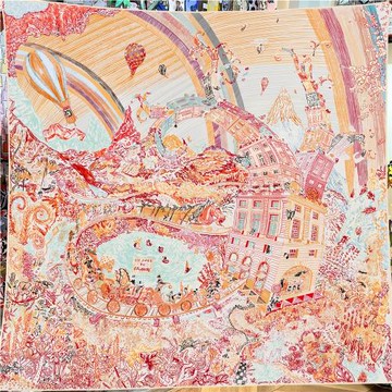 水上游樂園絲絨羊毛手工卷邊厚款保暖大方巾披肩圍巾女秋冬130cm