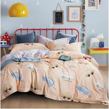 Pure One - 吸濕排汗天絲兒童涼被 汽車嘟嘟 100x120cm 涼感天絲 鋪棉涼被 (汽車嘟嘟)-100x120cm