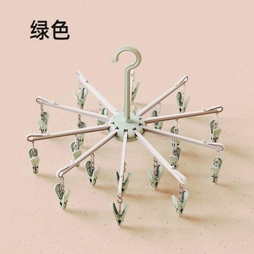 可摺疊曬衣架 20夾襪子夾 圓形晾曬架 內衣褲襪子晾曬 便攜收納 小型兒童衣架 防風防滑 陽台晾衣 家用收納 台灣出貨