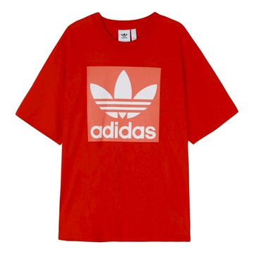 adidas originals Oversized Tee Round Neck Short Sleeve Red