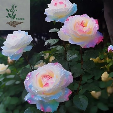 青禾園藝（ 矮化日式盆栽稀有玫瑰種子）濃香薔薇玫瑰七彩玫瑰月季花種子 四季種植盆栽庭院室內外種植 種子 花卉高產植物