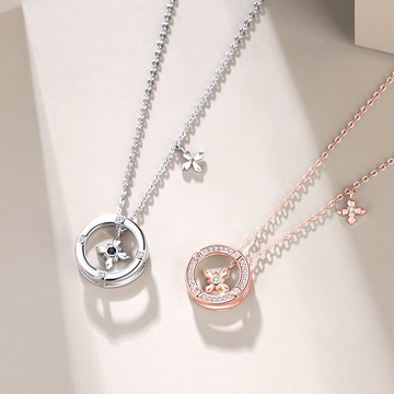 925純銀項鍊情侶對鍊-十字架靈動鋯石異地戀男女飾品74cj19【獨家進口】【米蘭精品】