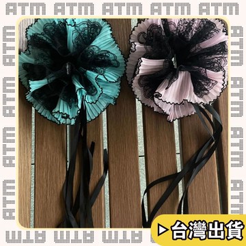 🔥臺灣出貨🔥可開發票✅輕飾時光天總同款髮圈多層重工蕾絲花邊髮圈超大腸髮圈暗黑公主髮飾宮廷