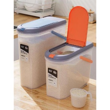 廚房塑料儲米桶家用透明米缸帶量杯窄形夾縫日式米桶防潮防蟲米箱