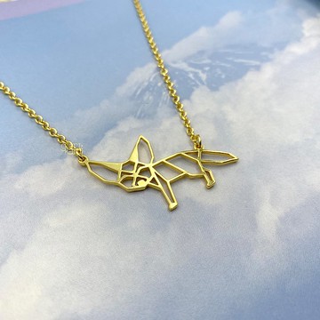 幾何風格耳廓狐項鍊