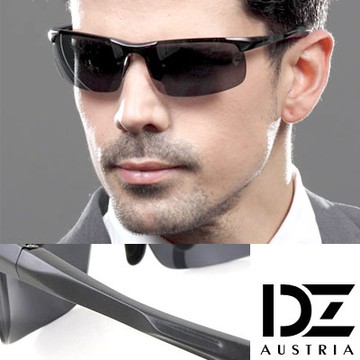 DZ 競速狂潮 抗UV 偏光太陽眼鏡墨鏡(酷黑)