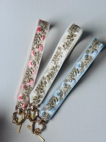 印度刺繡手機帶/電話繩 - 手挽帶