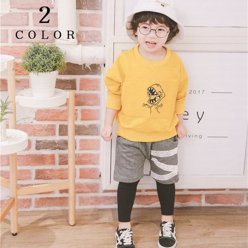 トレーナー 子供服 キッズ服 長袖 ラウンドネック プリント 恐竜 ダイナソー 男女兼用 男の子 女の子 子供 こども キッズ 春 秋 可愛い かわい 通販 Lineポイント最大0 5 Get Lineショッピング