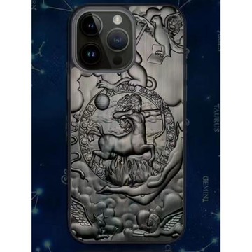 十二星座iphone14木質手機殼15 plus紫光檀蘋果16pro max防摔保護套13mini創意浮雕12時尚情侶11男女新款適用