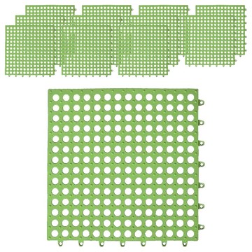 樂居家 升級版浴室防滑止滑地墊 無吸盤  29.5 x 29.5 x 1cm  草綠色  12個