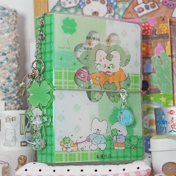小狗巴士 VOL.12 幸運四葉草 m5手帳活頁外殼/四葉草掛件