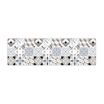 半島良品 輕回彈減壓皮革地墊 長款 230  灰調幾何磚  150 x 45cm