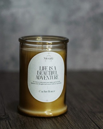 天使祝福蠟燭 - 仙人掌花