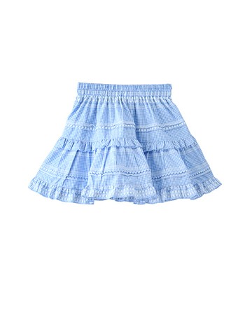 格紋刺繡褲裙(0S000017000) - earth music&ecology