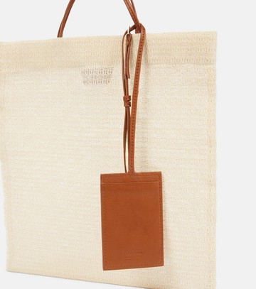 The Row Barn Mini leather-trimmed tote bag