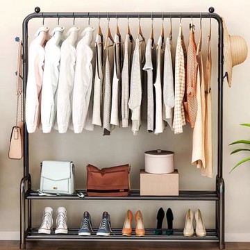 晾衣架落地折疊室內家用臥室衣架落地桿伸縮學生宿舍簡易掛衣架子