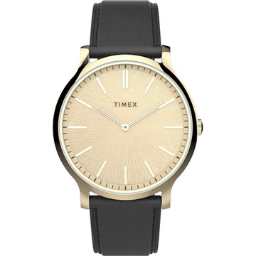 TIMEX  天美時 風格系列 超薄時尚手錶 (香檳金x黑 TXTW2V43500)