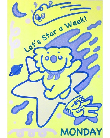 孔版印刷 海報設計 一週系列海報 平面設計