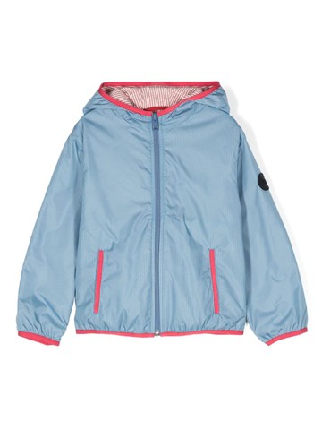 Fay Kids - logo-appliqué hooded jacket - kids - Polyamide/Cotton - 5 yrs - Blue